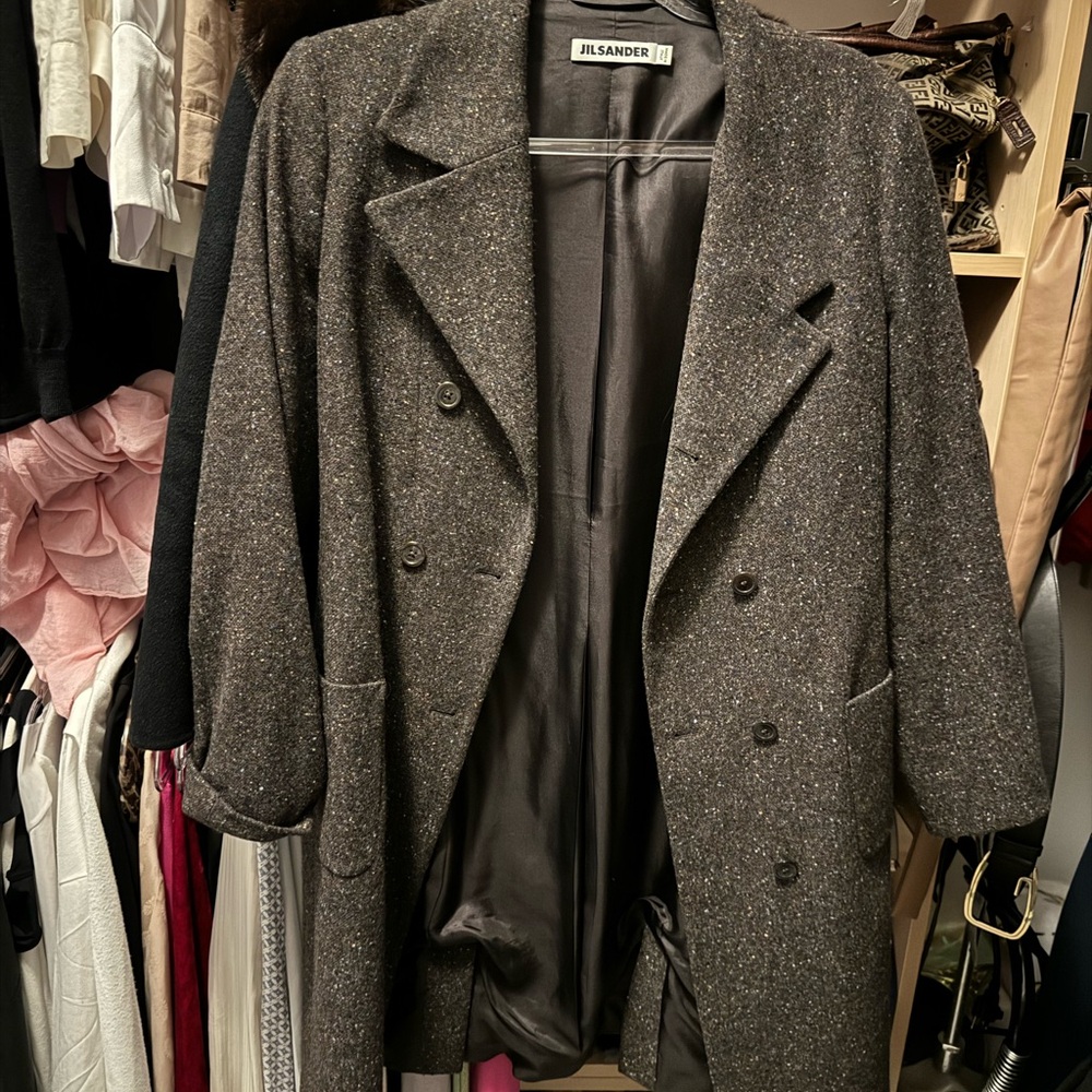 Jil Sander Gray cashmere trench Coat